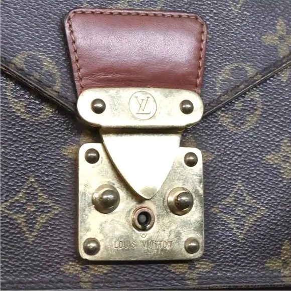 Authenticated Louis Vuitton Monceau Bag Handbag Tote Travel Bag Satchel Purse - Picture 10 of 16